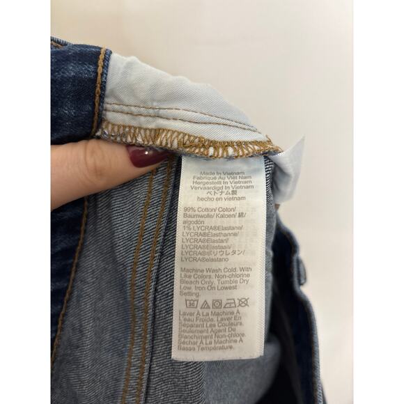 J. Crew Factory Jeans Womens 26 Blue Flare Crop Mid-Rise Button Fly Stretch - Picture 4 of 5